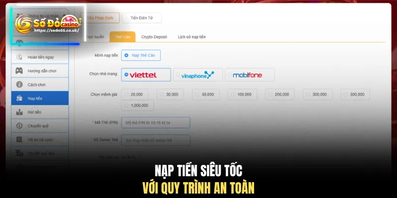 Nạp Tiền SODO66 – Khám Phá Cách Giao Dịch Nhanh Gấp 5 Lần